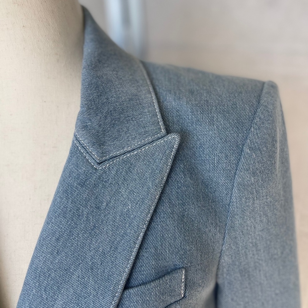 Veronica Beard Denim Miller Dickey Jacket sz 8 - Picture 2 of 13